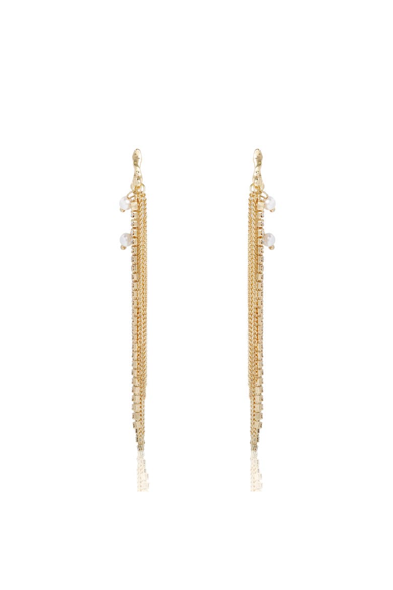 Layered Tassel Statement Earrings, Alternate, color, Gold