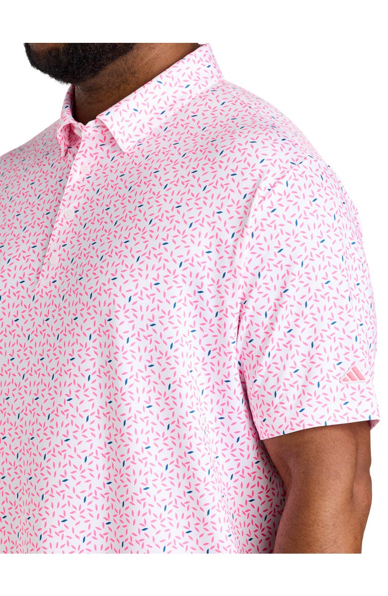 adidas Big & Tall Ultimate 365 Printed Polo Shirt, Alternate, color, White