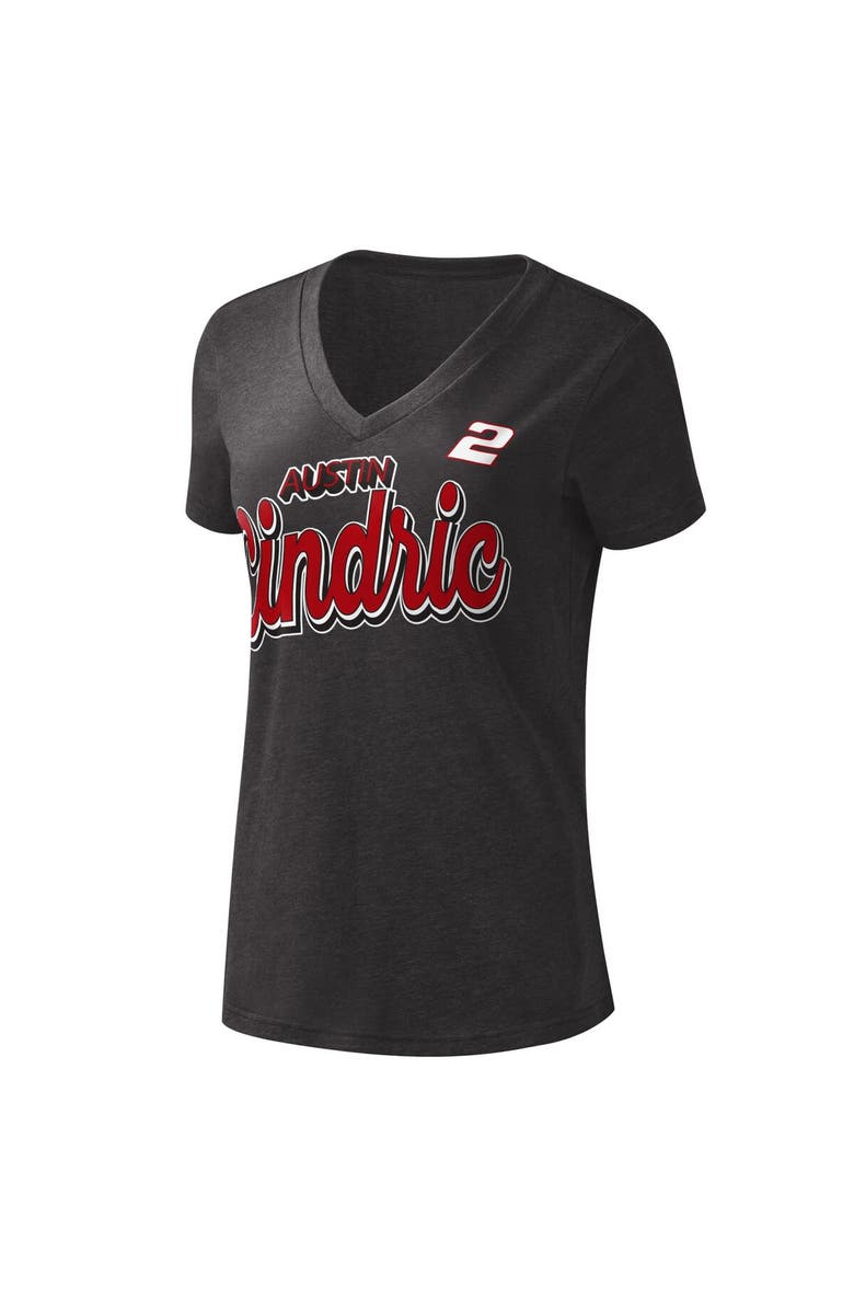 G-III 4HER BY CARL BANKS Women's G-III 4Her by Carl Banks Black Austin Cindric 1st Place V-Neck T-Shirt, Main, color, Black