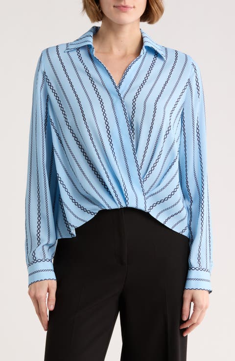 Crossover Long Sleeve High-Low Top