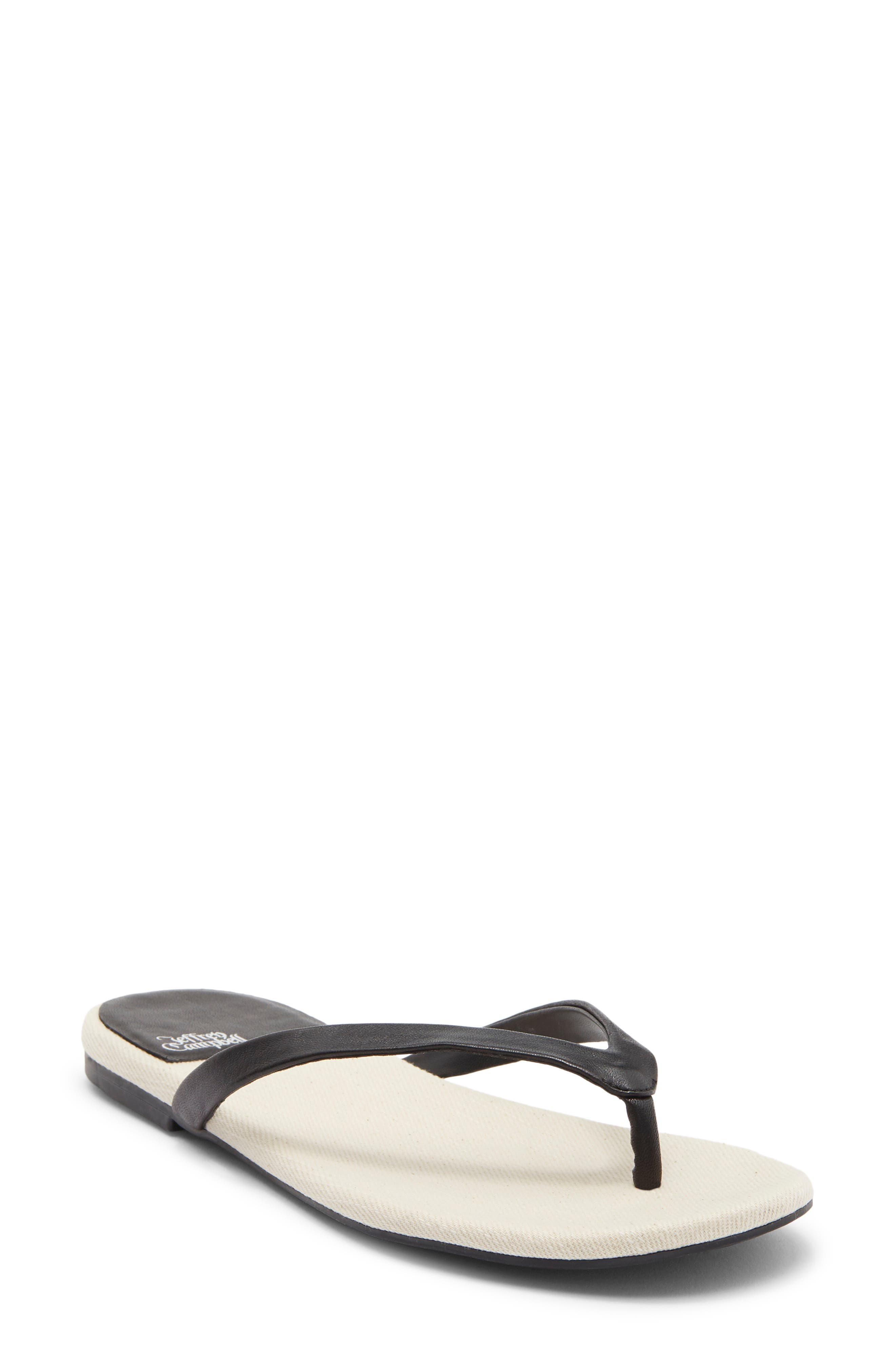 Jeffrey Campbell Kierra Flip Flop, Main, color, Black Cream Combo
