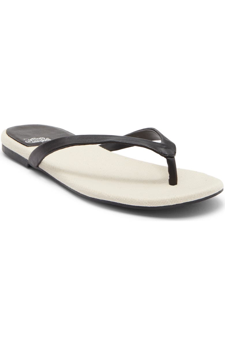 Jeffrey Campbell Kierra Flip Flop, Main, color, Black Cream Combo