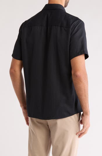 Baylor Cotton Short Sleeve Button-Up Shirt
