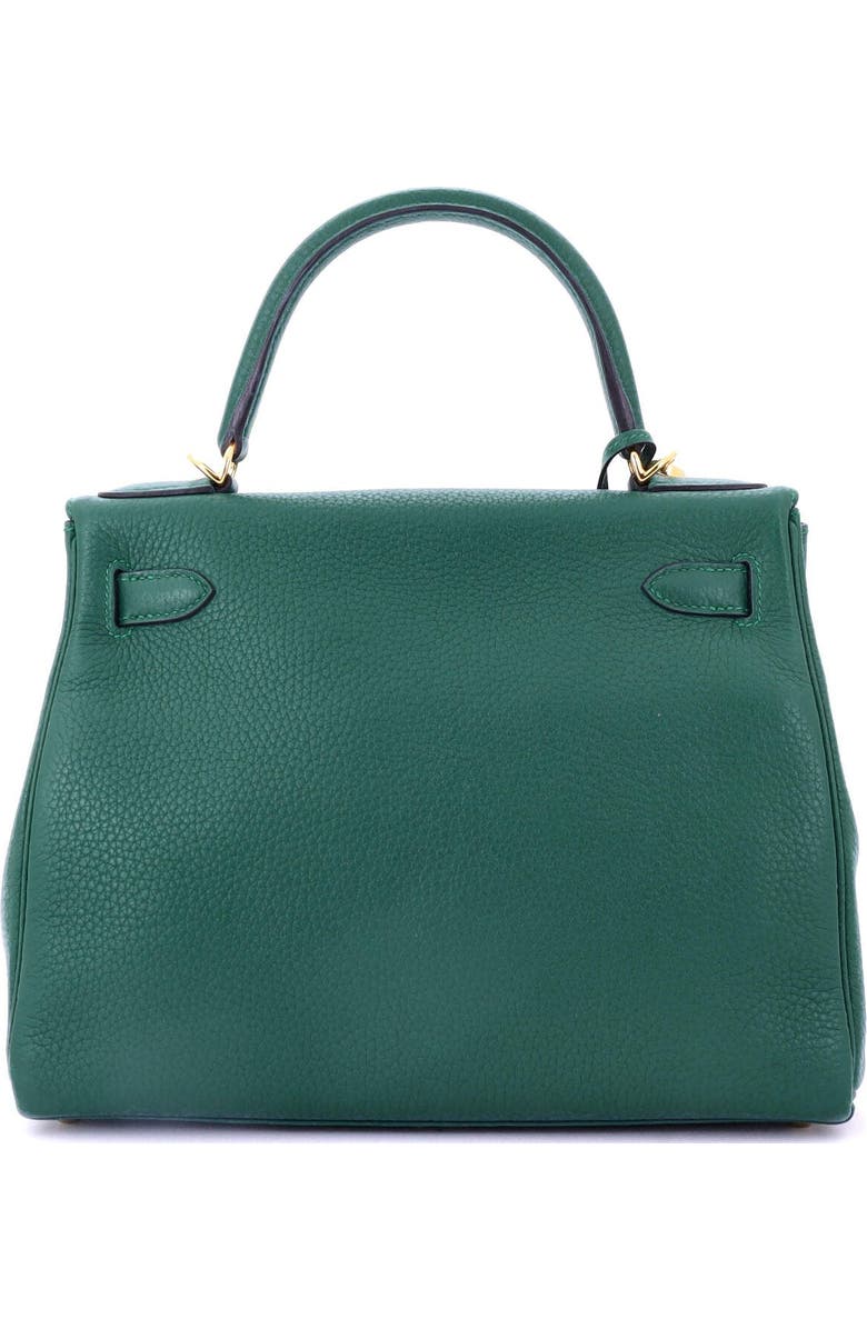 Pre-Owned Hermes Kelly Handbag Green Clemence with Gold Hardware 28, Alternate, color, Malachite