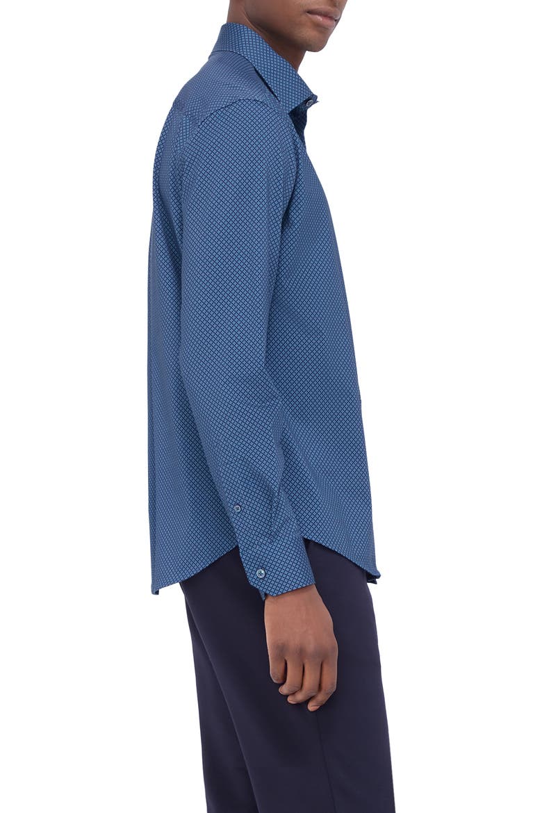 James OoohCotton® Geo Print Button-Up Shirt, Alternate, color, NAVY