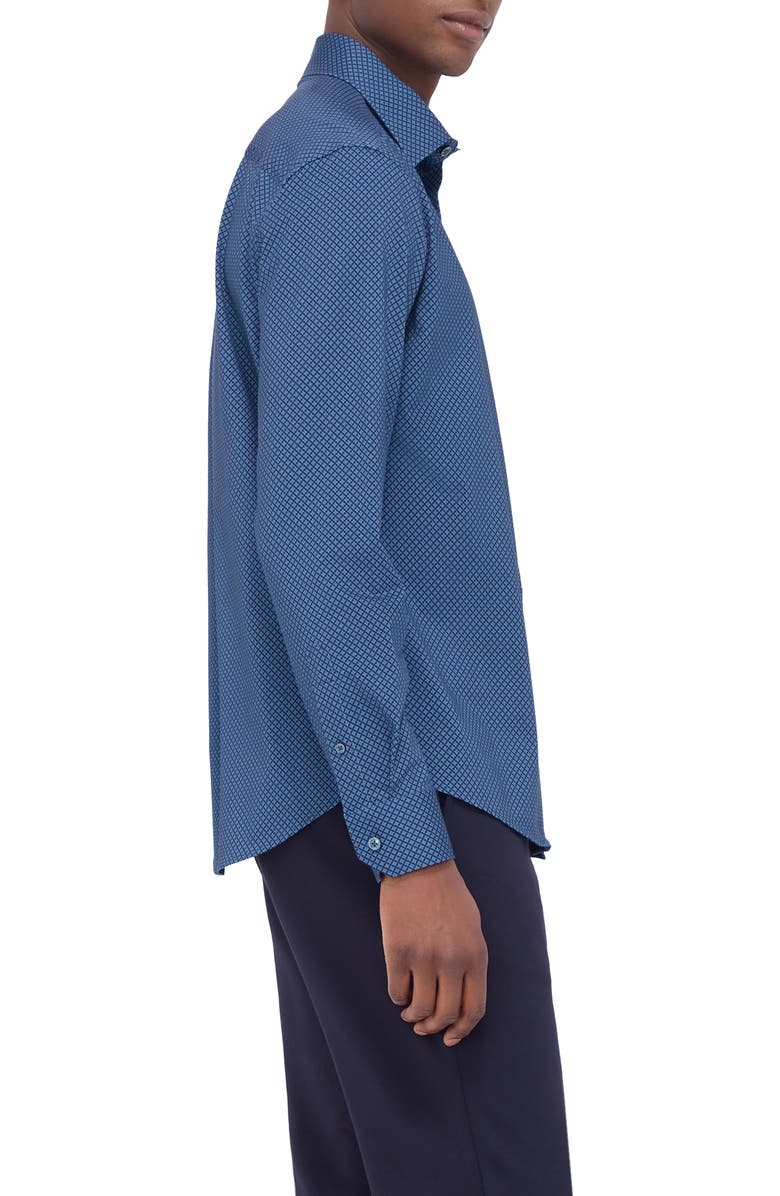 Bugatchi James OoohCotton<sup>®</sup> Geo Print Button-Up Shirt, Alternate, color,