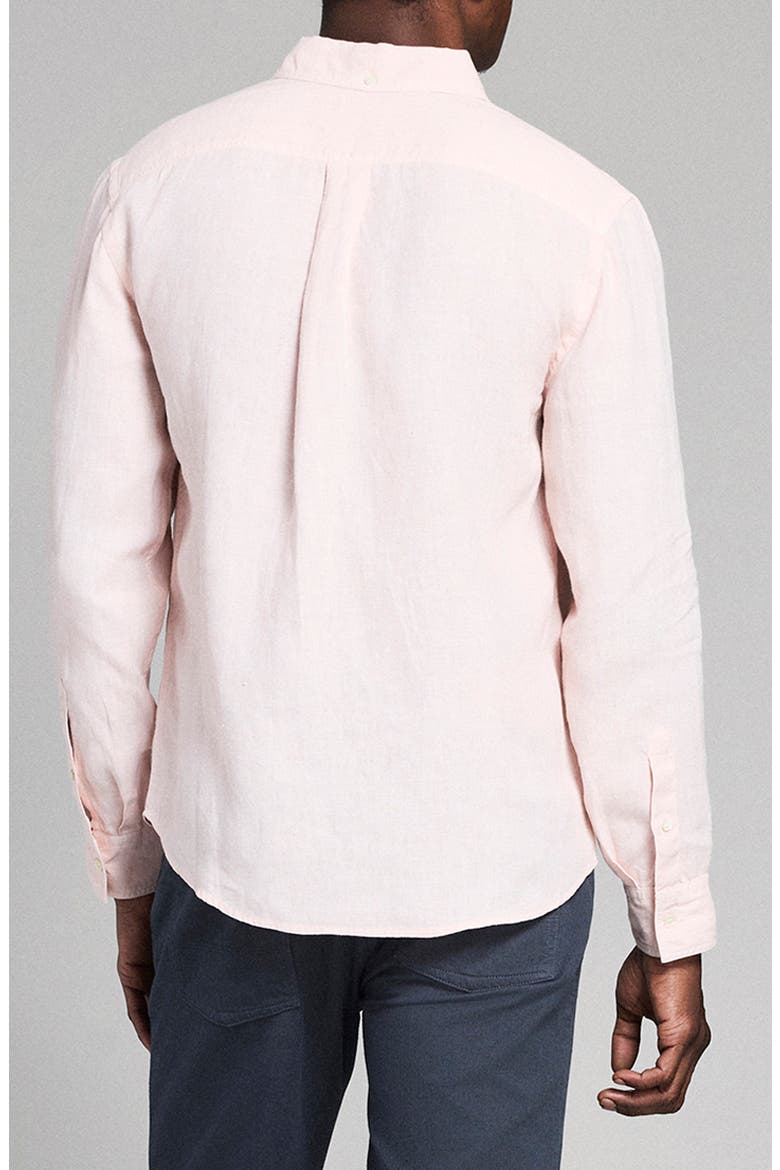 Tuscumbia Linen Button-Down Shirt, Alternate, color, BLUSH