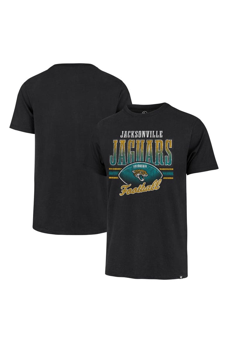 Men's '47 Black Jacksonville Jaguars Last Call Franklin T-Shirt, Alternate, color, Black
