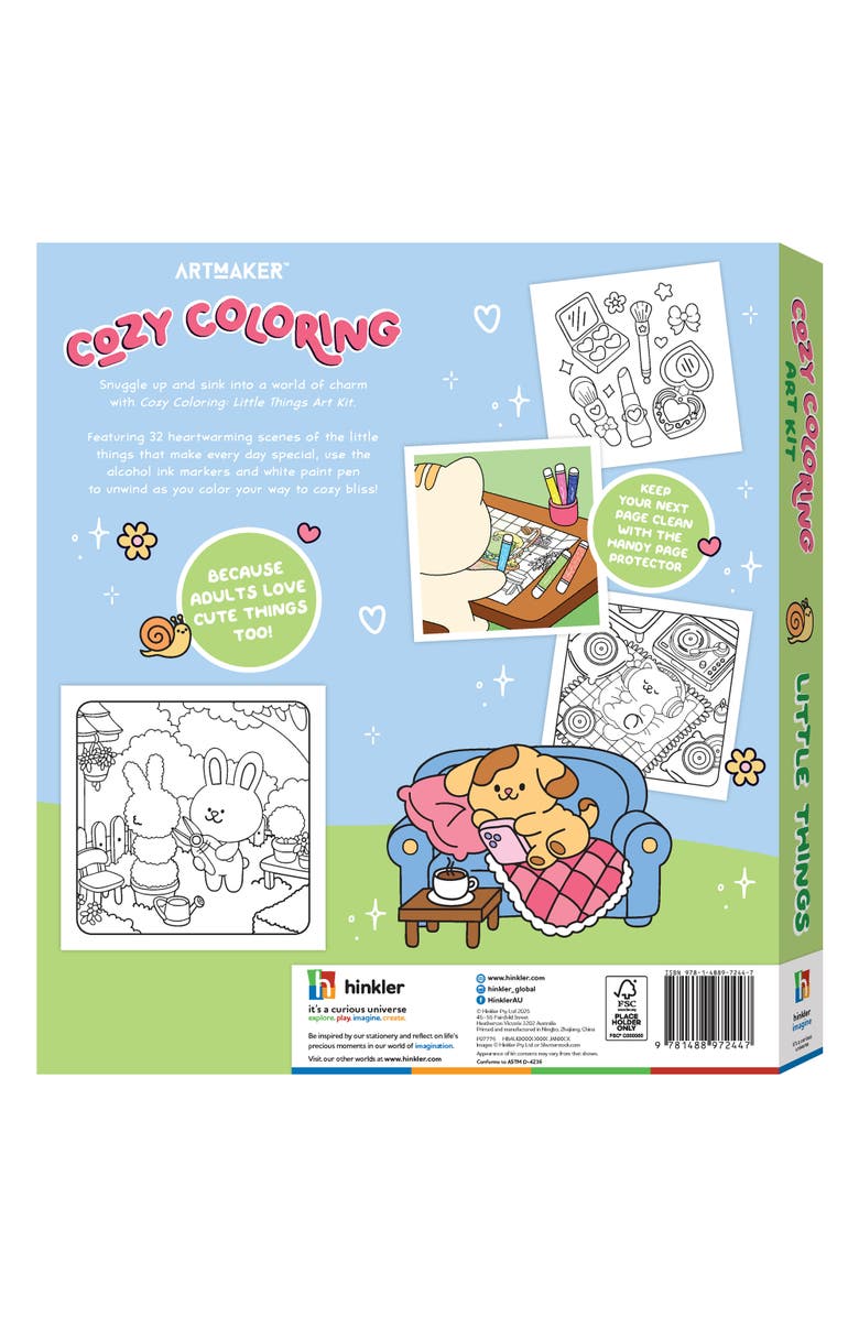 Art Maker Cozy Coloring, Little Things Art Kit, Adult Coloring Book Set, Alternate, color, Multicolored