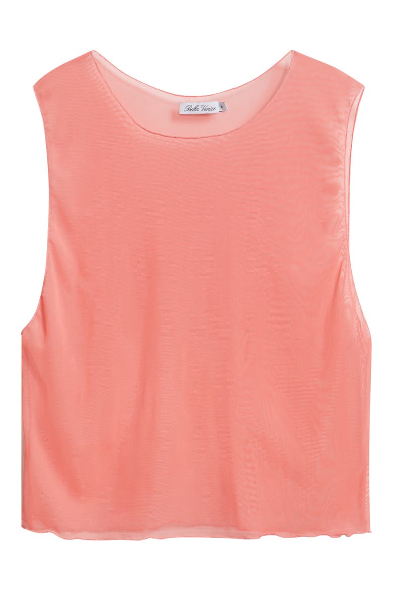 Melody Sheer Mesh Tank, Alternate, color, PINK