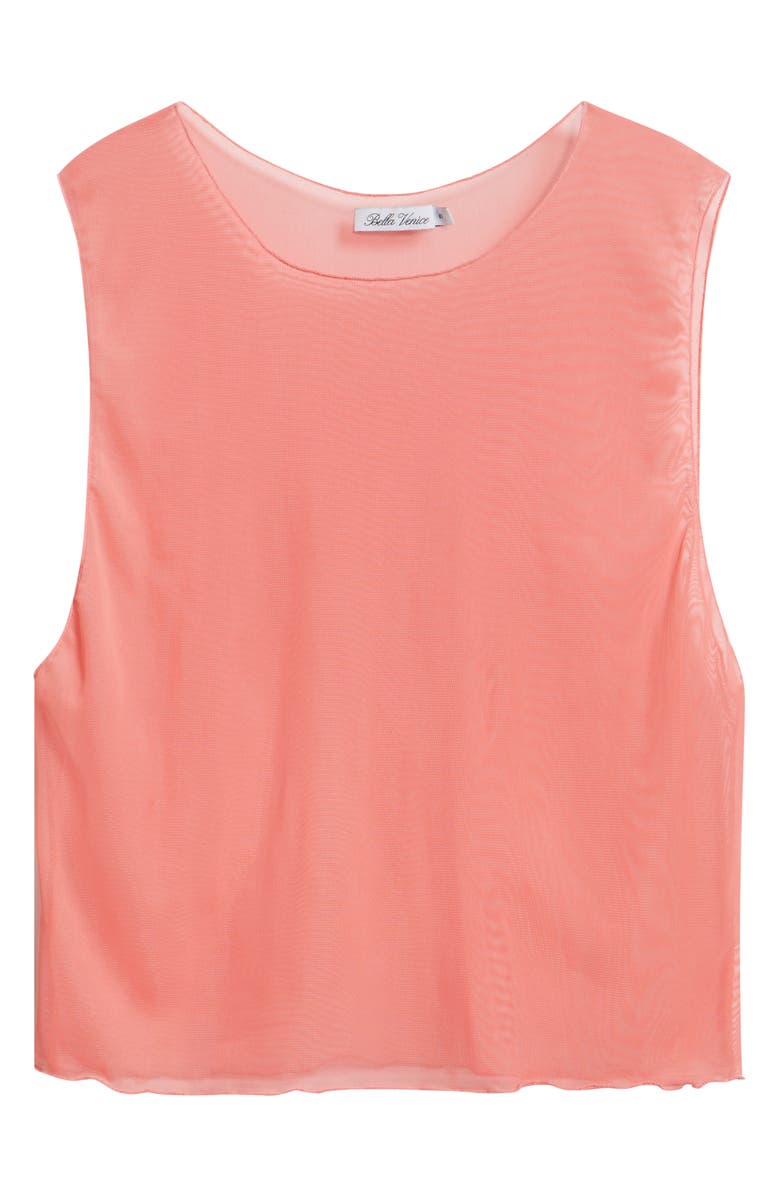 Bella Venice Melody Sheer Mesh Tank, Alternate, color, Pink
