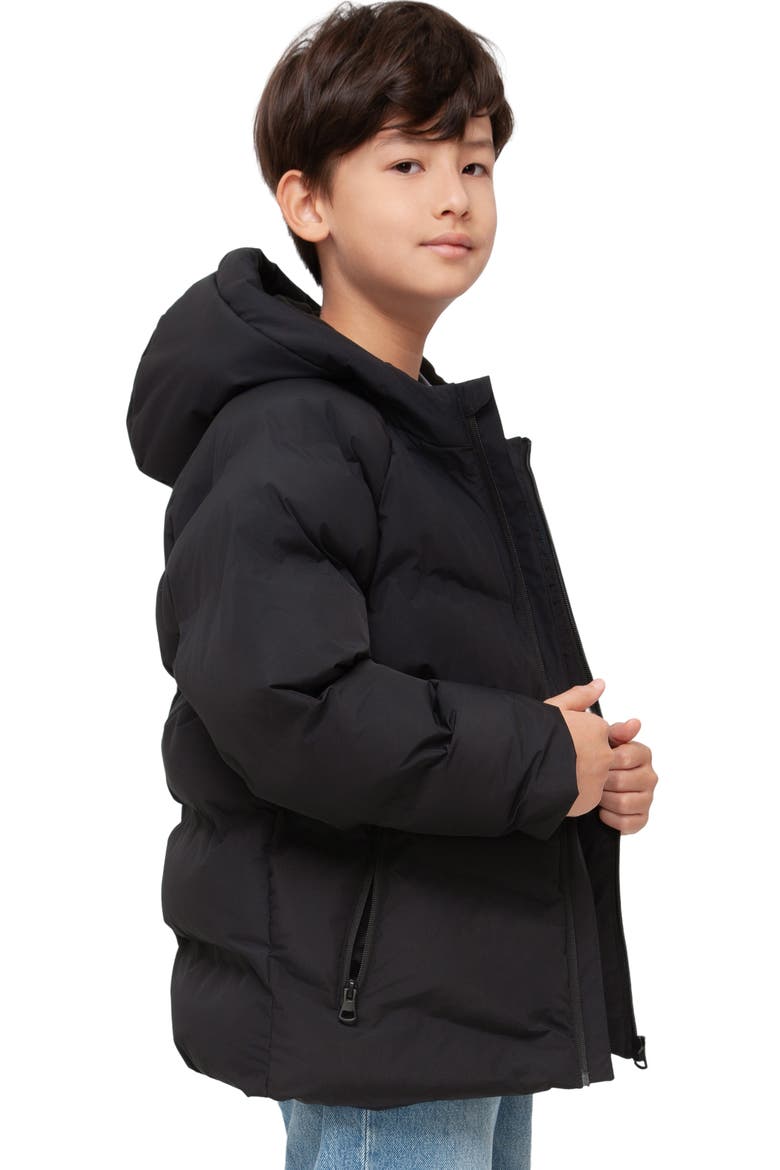 Kids' Seamless Puffer Jacket, Alternate, color, Black