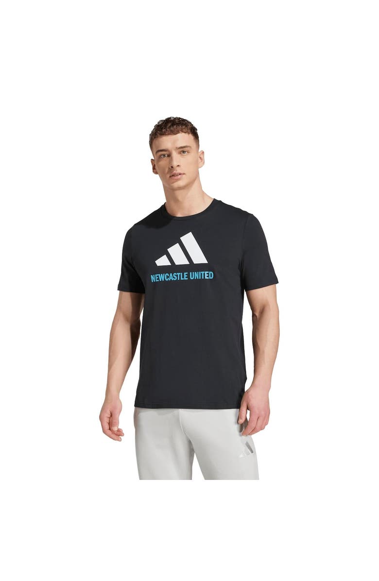 adidas Men's adidas Black Newcastle United Three-Stripe Wordmark T-Shirt, Alternate, color, Black