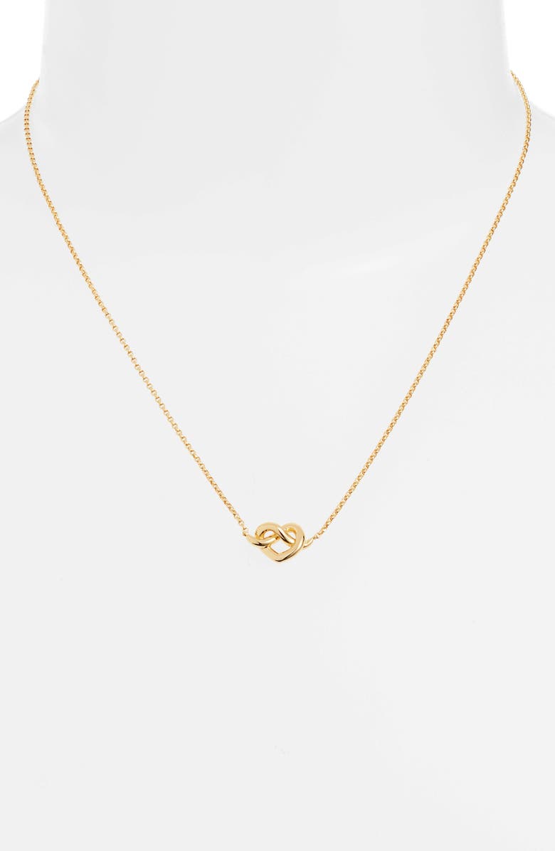 Kate Spade New York loves me knot mini pendant necklace, Alternate, color,