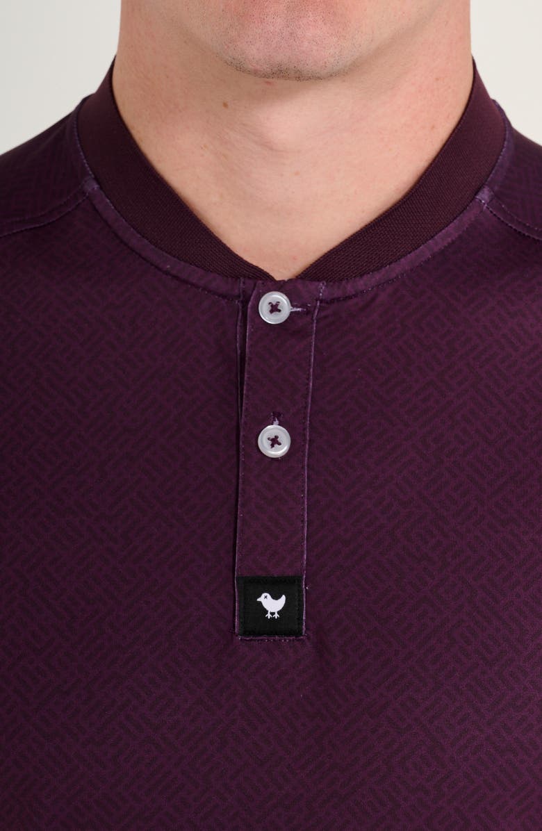 Bad Birdie Cadet Jammy Geo Print Blade Collar Polo, Alternate, color, 