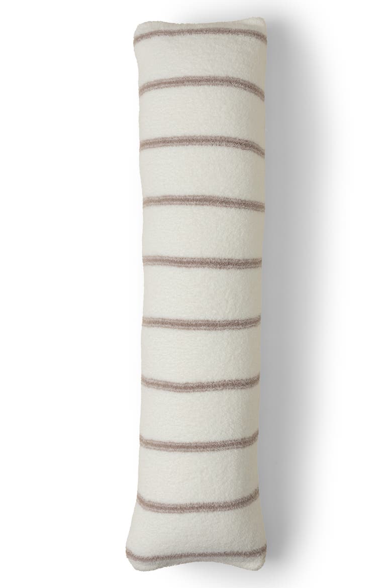 CozyChic® Pinstripe Jacquard Lumbar Pillow, Main, color, PEARL-TAUPE