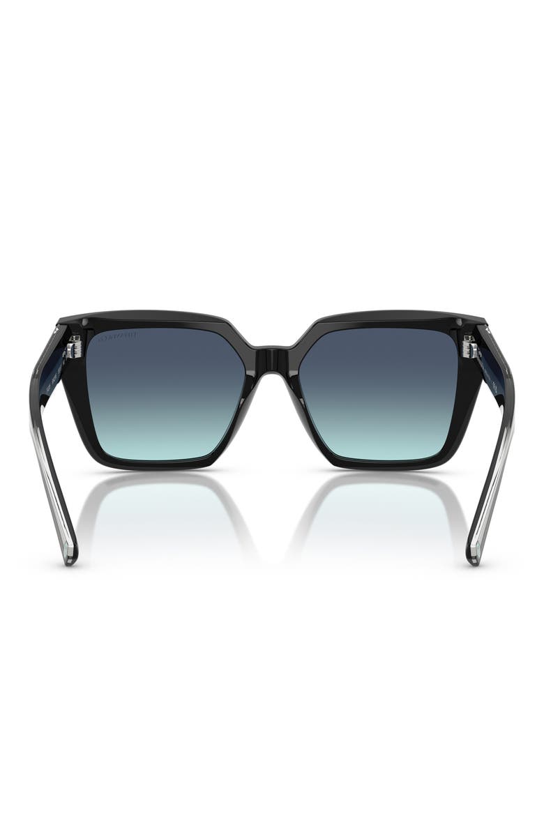 55mm Gradient Square Sunglasses, Alternate, color, BLACK / AZURE GRADIENT BLUE