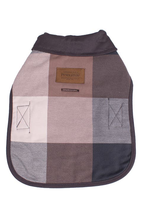 Block Plaid Dog Coat