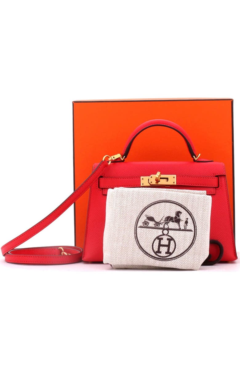 Pre-Owned Hermes Kelly Mini II Bag Red Epsom with Gold Hardware 20, Alternate, color, Rouge Tomate