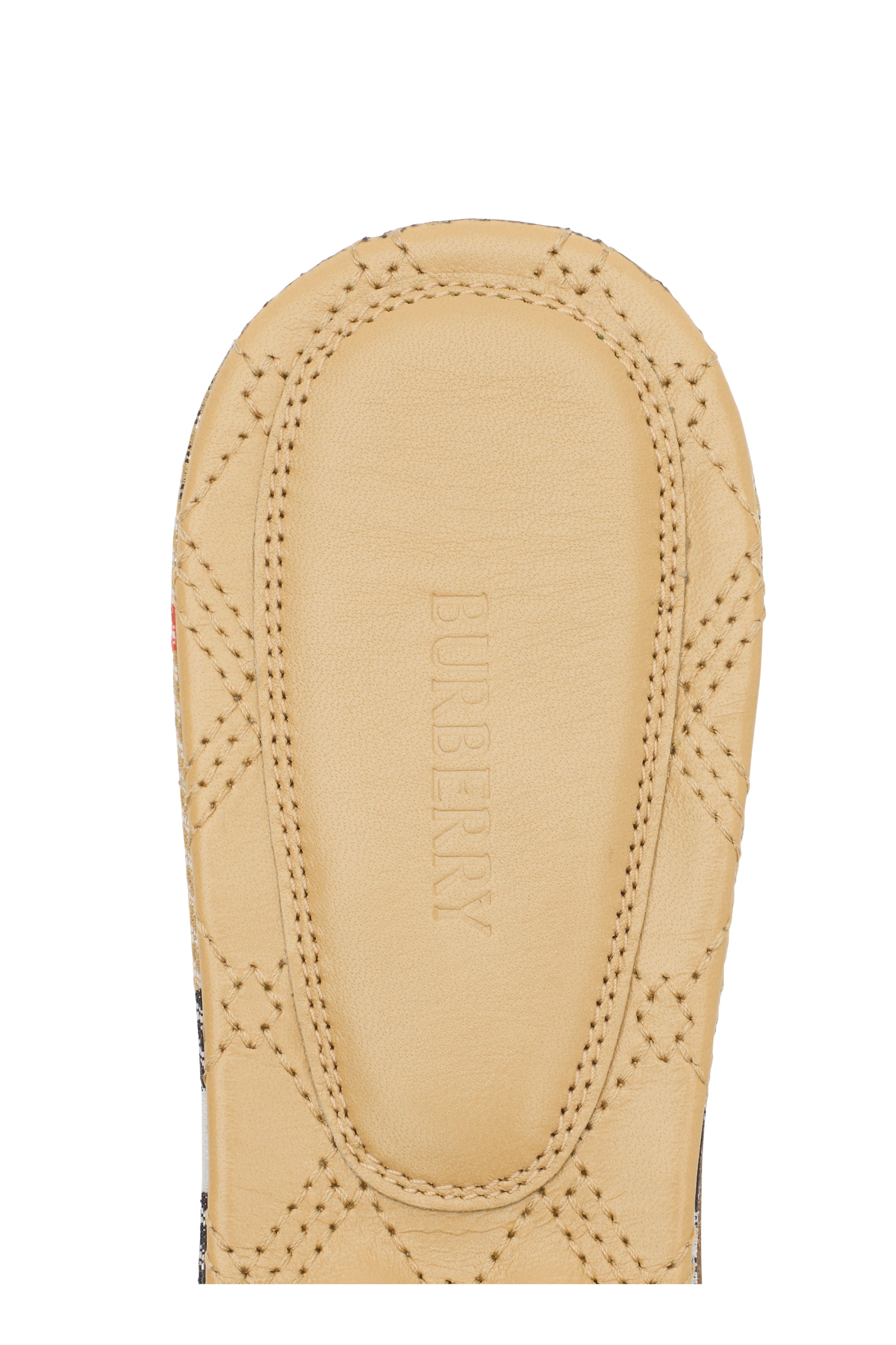 Burberry Check Sloane Slides, Alternate, color, Sand Beige