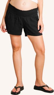 Nom Maternity The Easy Smocked Maternity Shorts