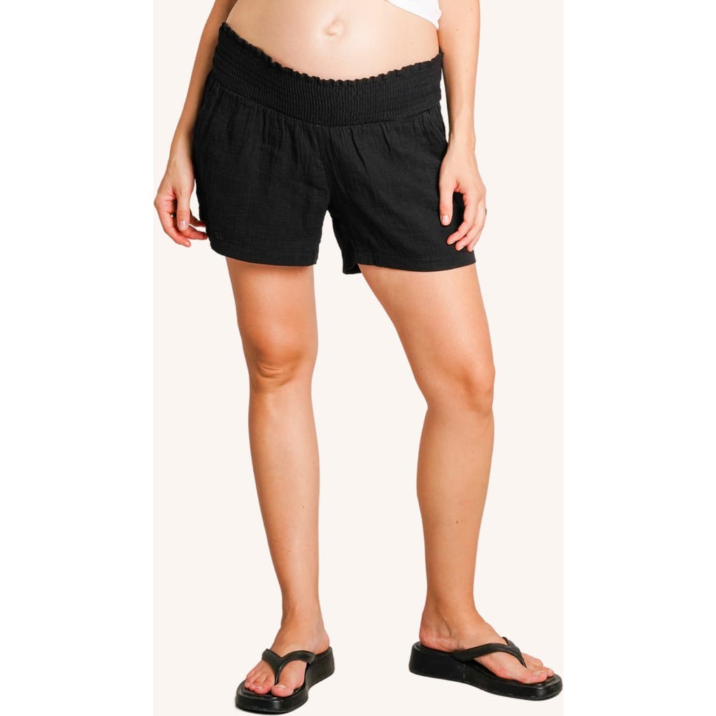 Nom Maternity The Easy Maternity Shorts In Black