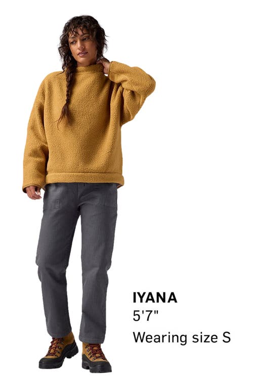Backcountry Wander Pile-fleece Mock-neck Top In Brown