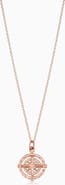 Oradina 14K Gold Compass Rose Pendant Necklace