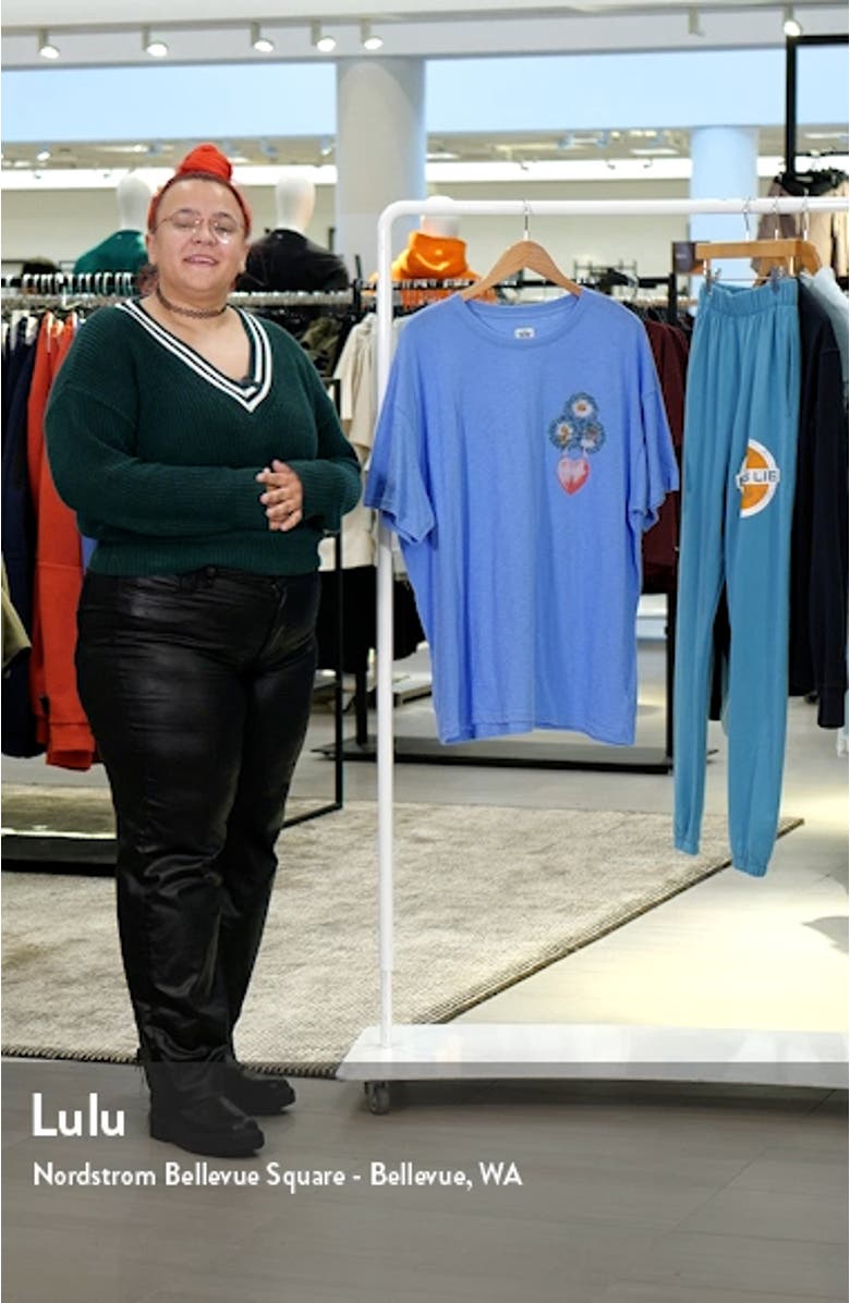 Locked In Rhinestone Oversize Cotton Slub Jersey Graphic T-Shirt, sales video thumbnail