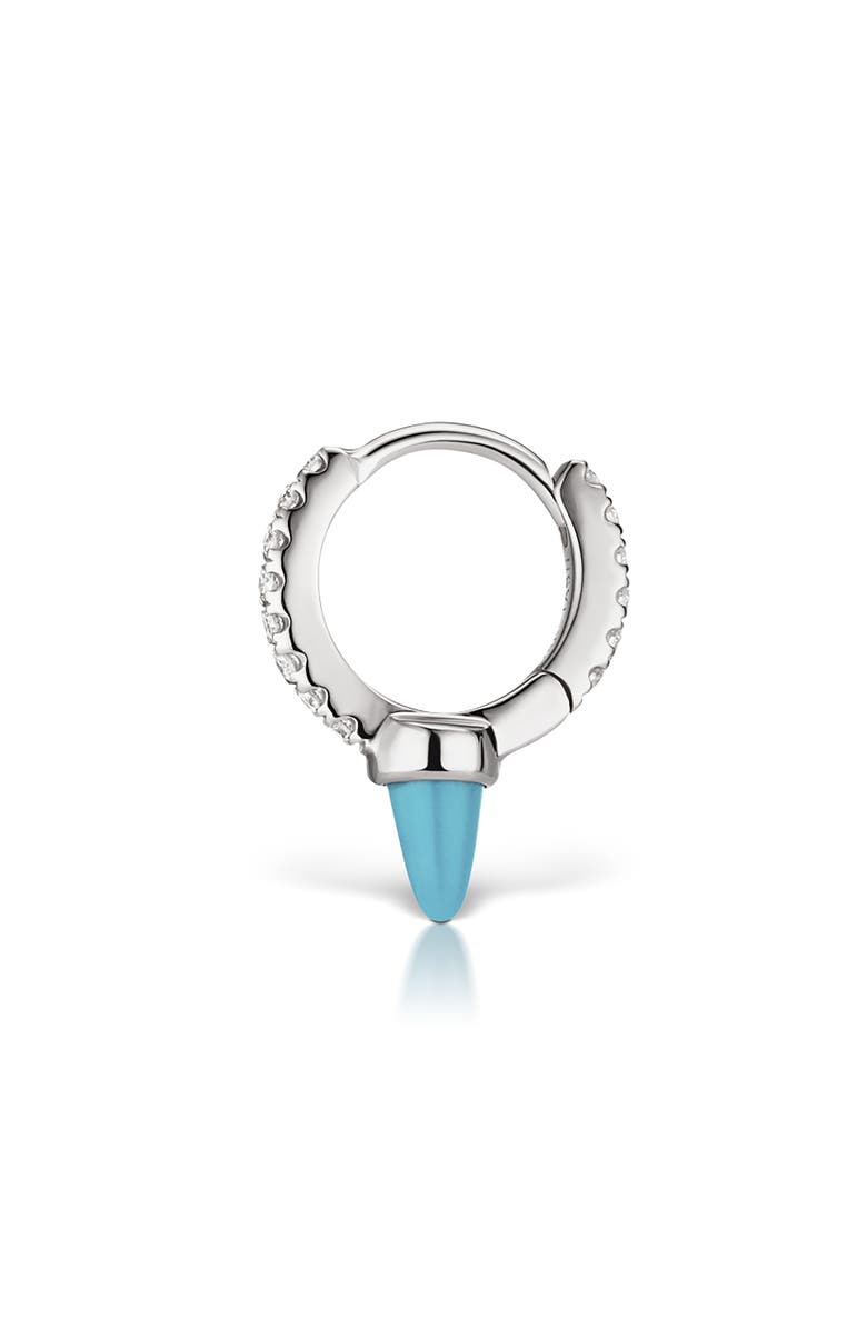 MARIA TASH Turquoise & Diamond Single Huggie Hoop Earring, Alternate, color, 