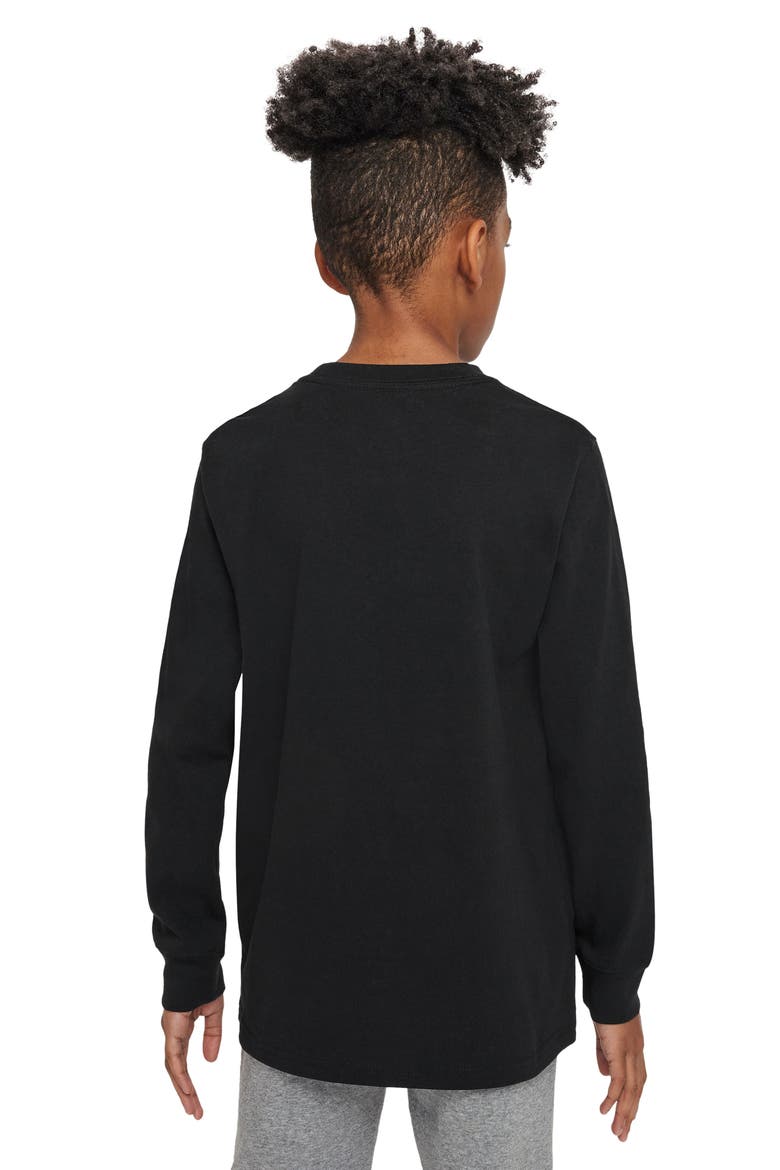 Kids' Sportswear Create Long Sleeve Cotton Graphic T-Shirt, Alternate, color, BLACK