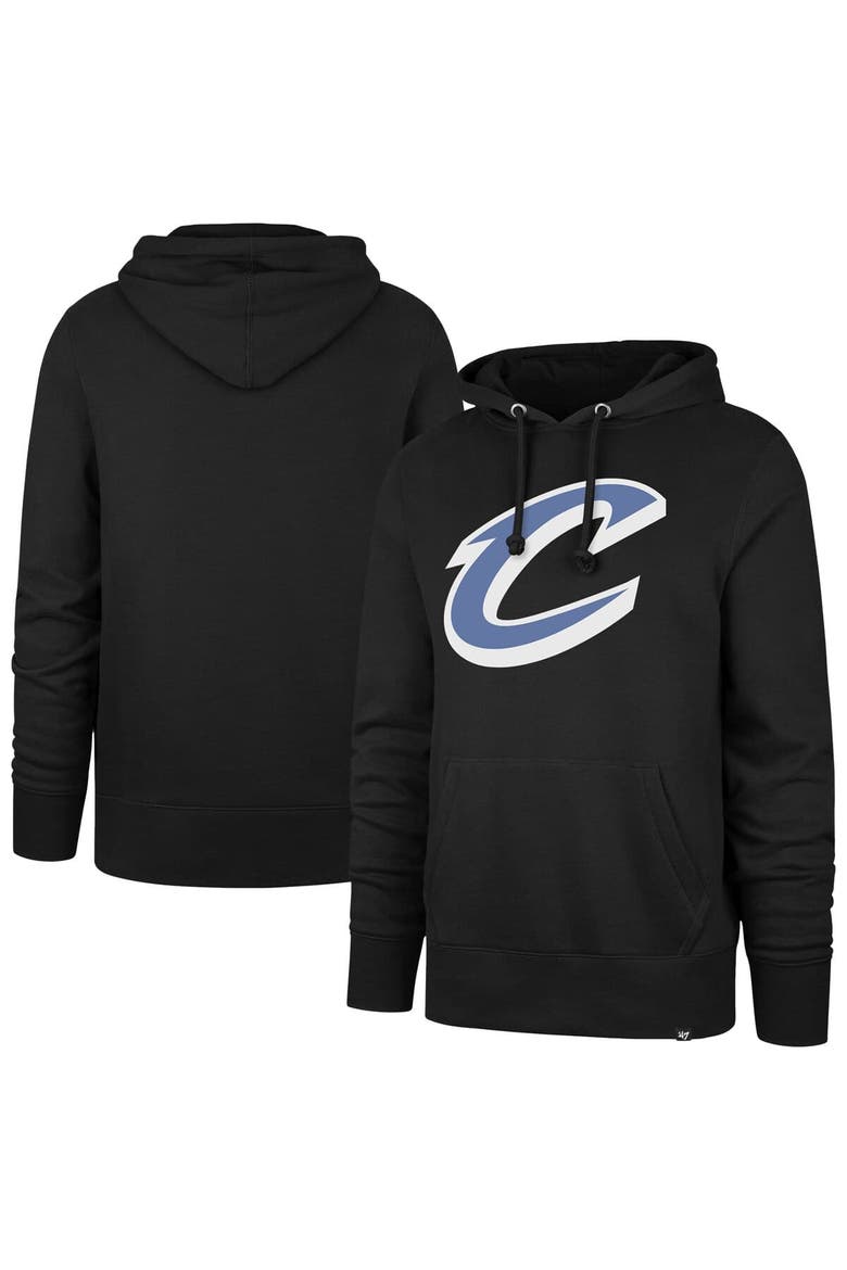 Men's '47  Black Cleveland Cavaliers Headline Pullover Hoodie, Alternate, color, Black