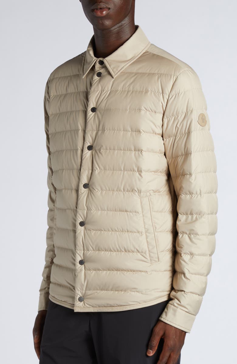 Moncler Bourdon Down Shirt Jacket, Alternate, color, 