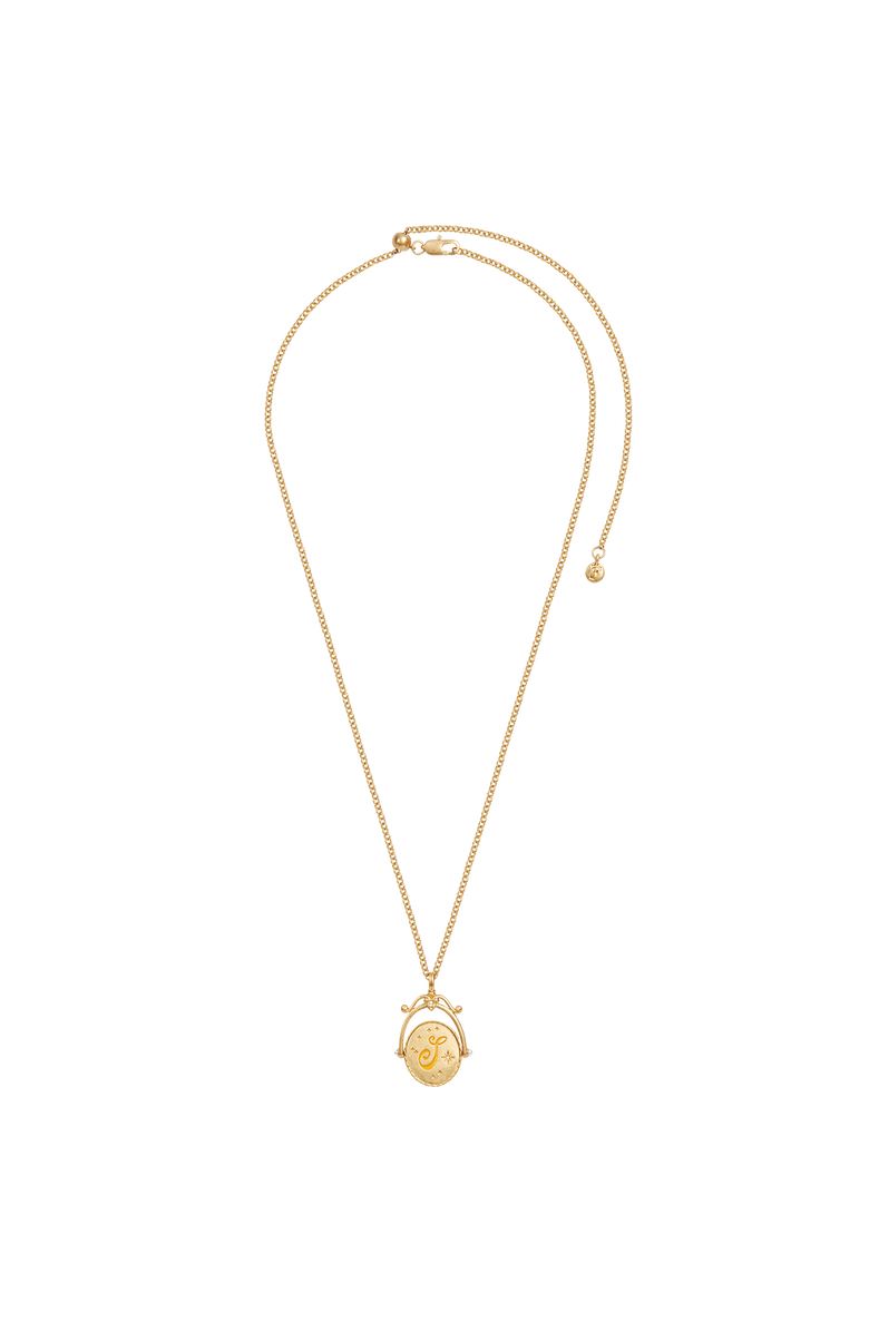 Fable England S Initial Sunflower Gold Spinner Chain Necklace, Alternate, color, Gold