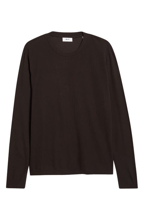 Clive Long Sleeve Waffle Knit Tee