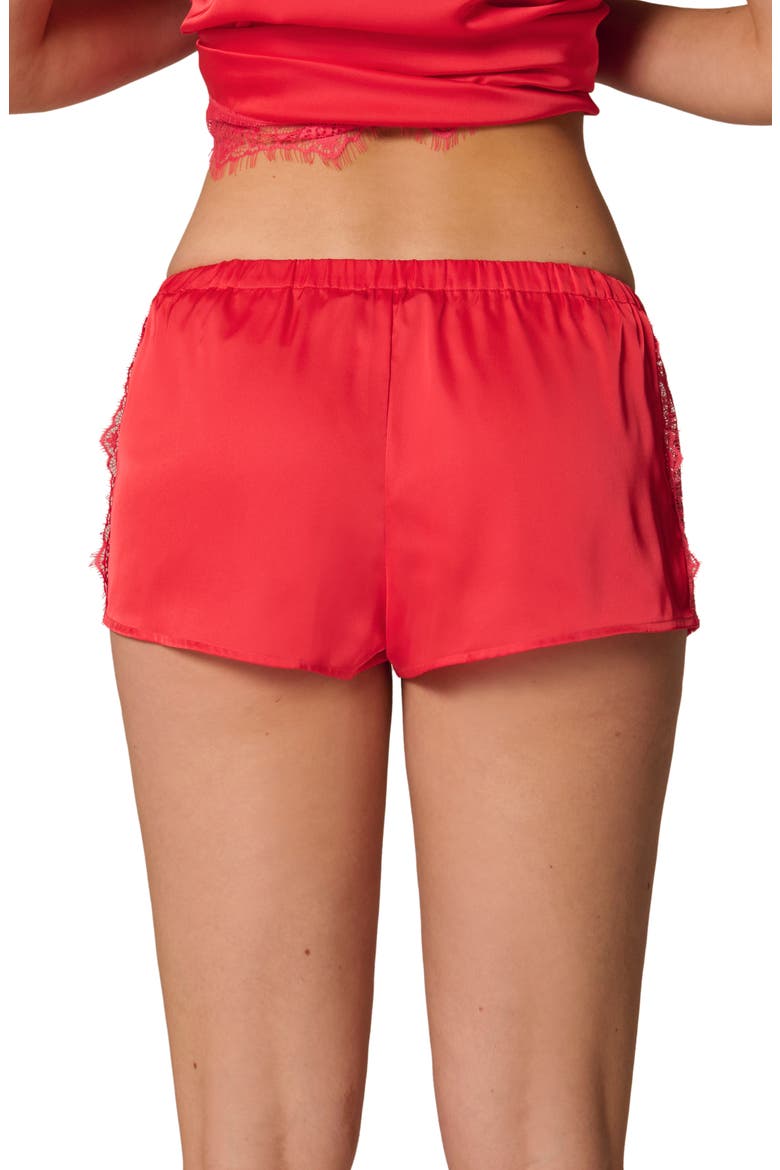 Satin Secrets Lounge Shorts, Alternate, color, FLAMINGO