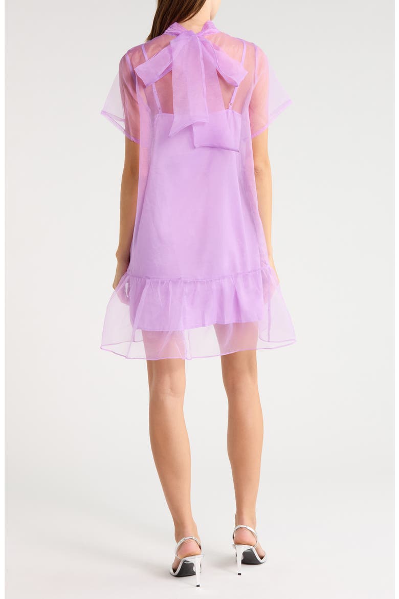 Berny Mock Neck Organza Minidress, Alternate, color, LAVENDER