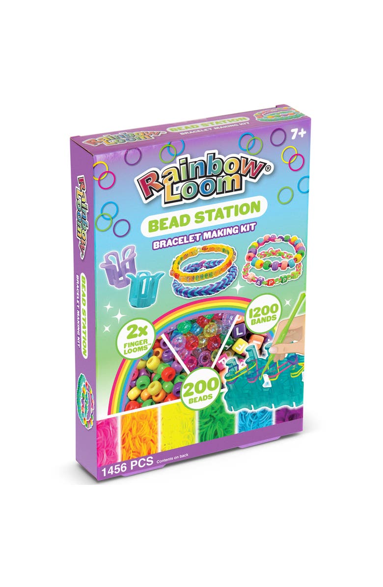 Rainbow Loom Bead Station 1200 Bands, 200 Beads, Loom Kit, Kids 7+, Alternate, color, Multicolored