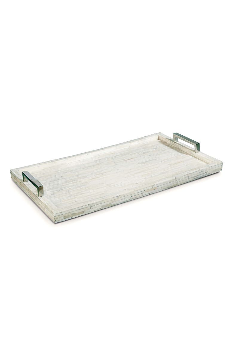 Regina Andrew Bone & Nickel Serving Tray, Main, color, 