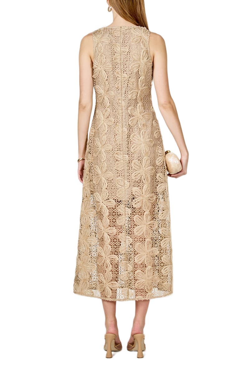 Lacy Sleeveless Dress, Alternate, color, TAUPE