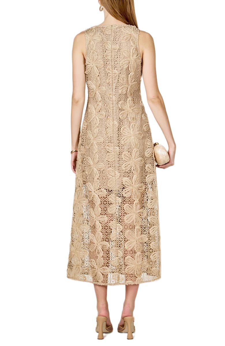 Endless Rose Lacy Sleeveless Dress, Alternate, color, Taupe