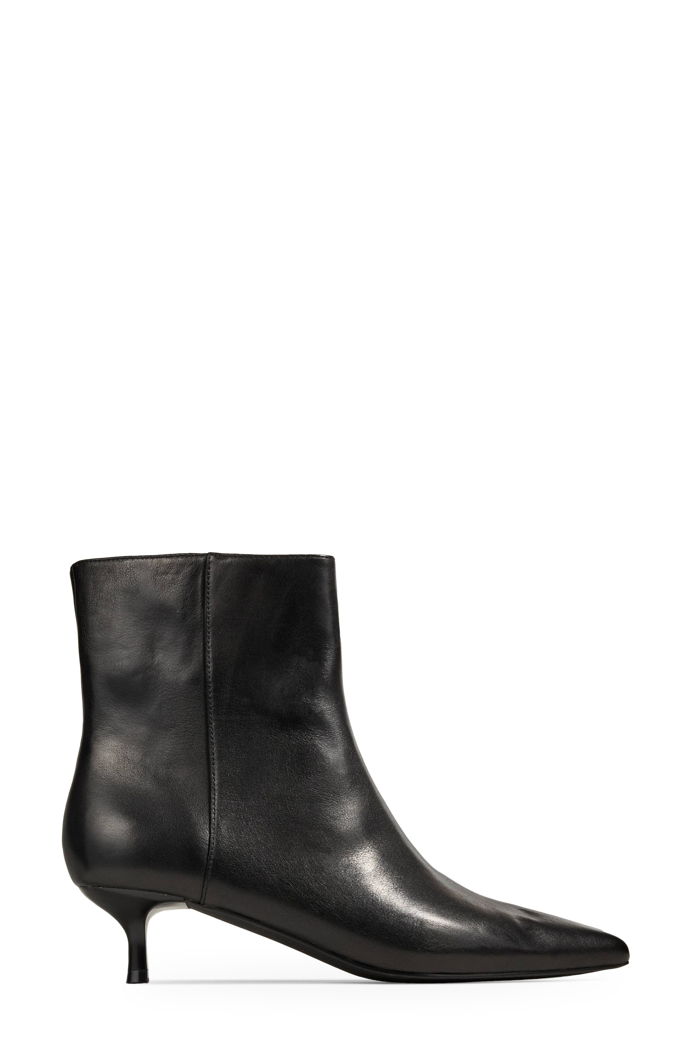 Soho Genuine Calf Hair Bootie, Alternate, color, BLACK