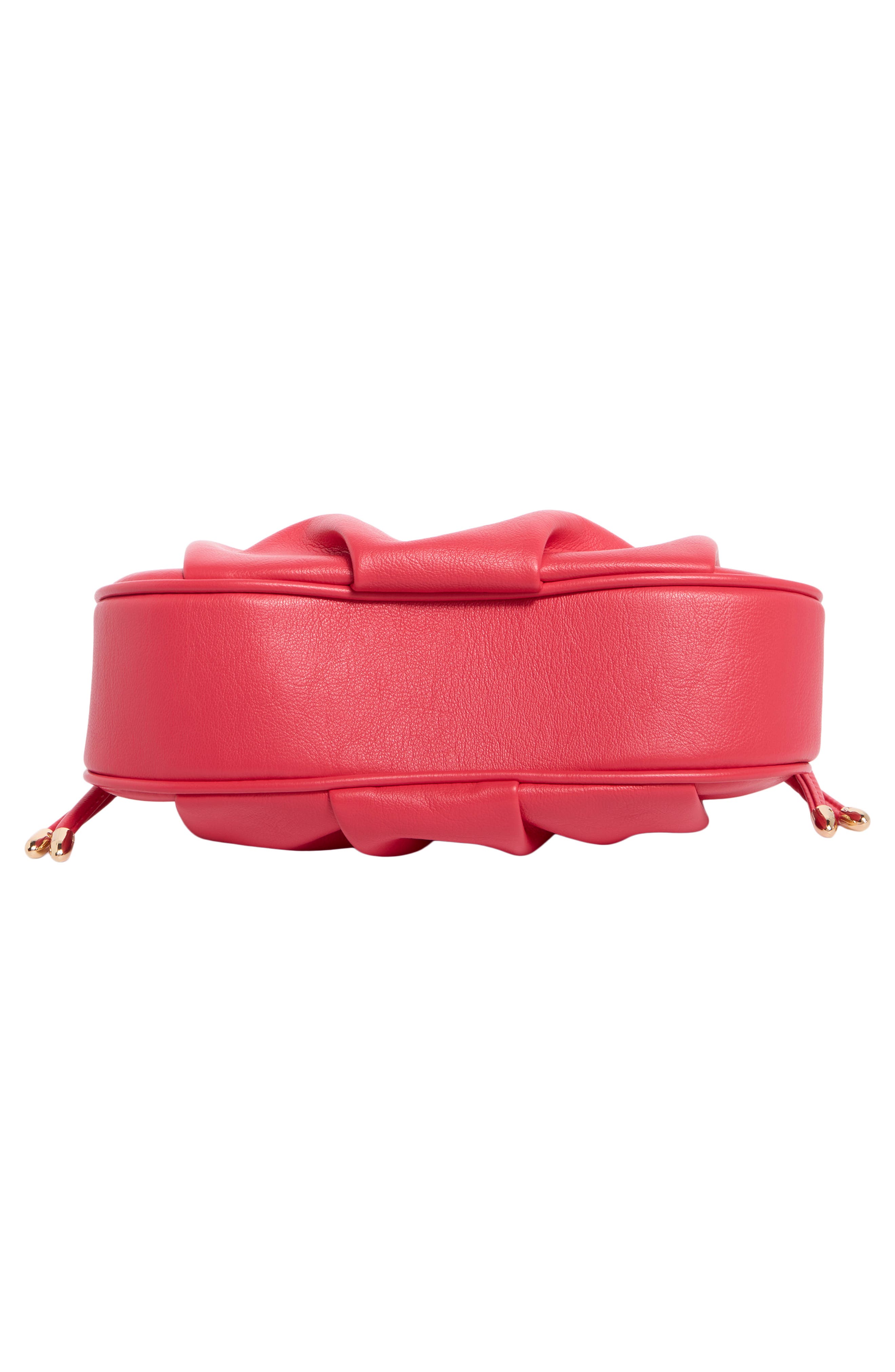 Scrunched Handle Crossbody Bag, Alternate, color, CORAL