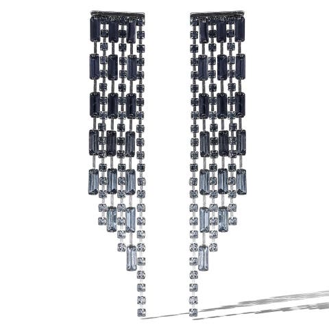 Tiered Crystal Fringe Earrings