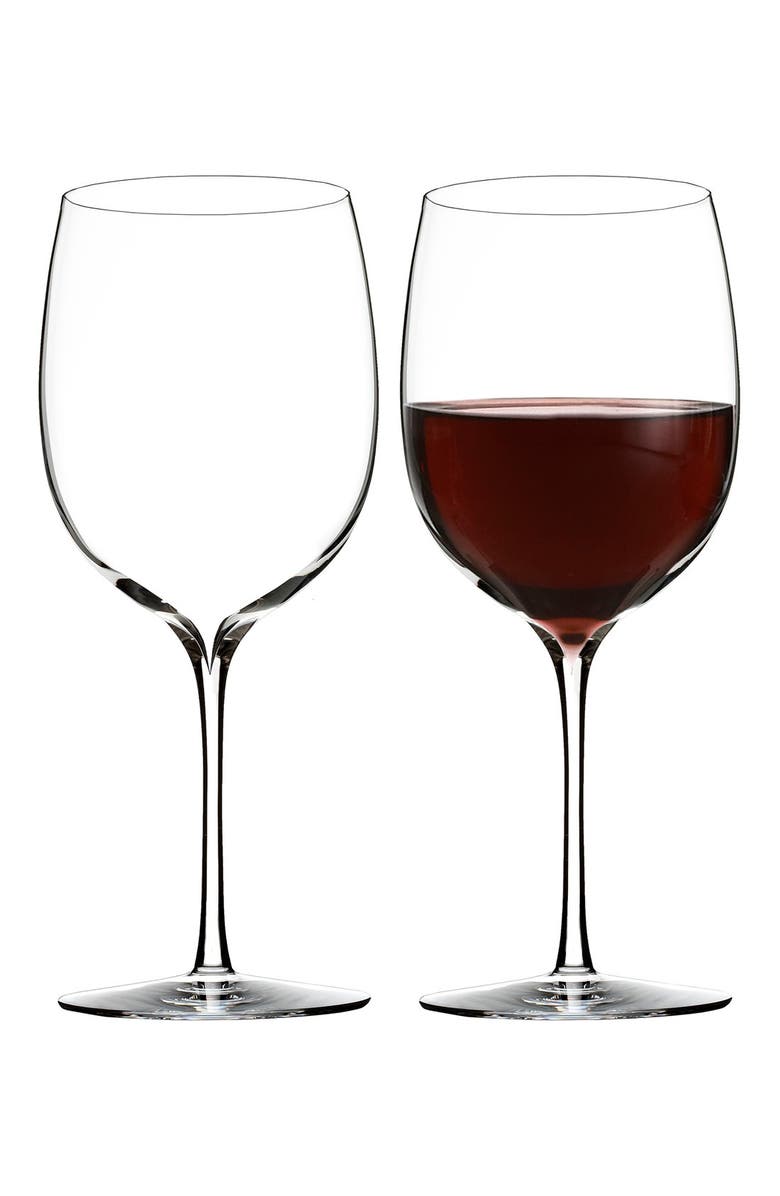 Waterford 'Elegance' Fine Crystal Bordeaux Glasses, Alternate, color, Clear