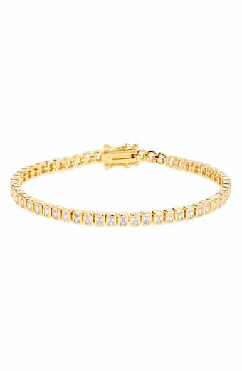 Nordstrom Baguette Cubic Zirconia Bezel Tennis Bracelet