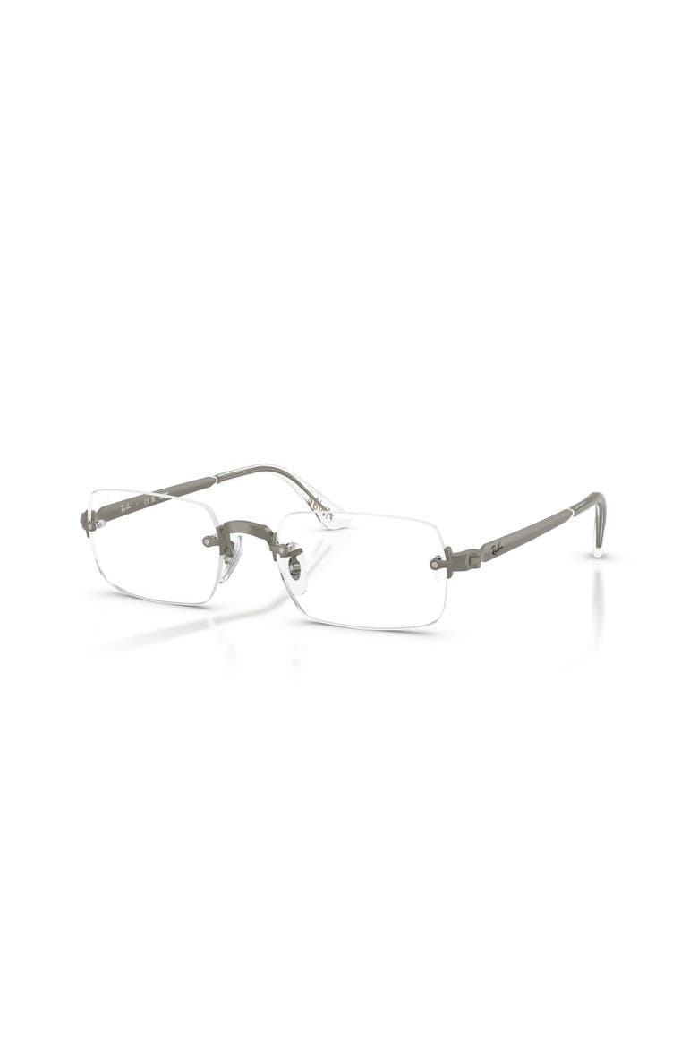 54mm Rectangle optical glasses, Main, color, Grey