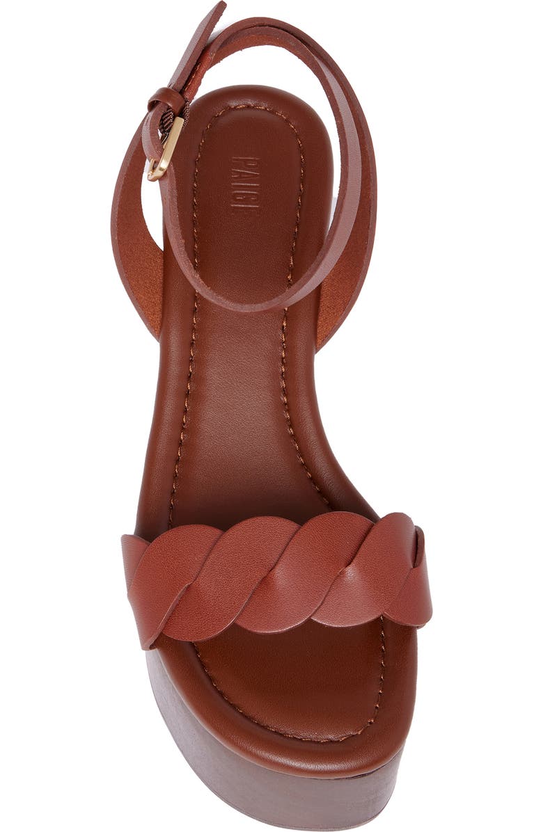 PAIGE Romy Ankle Strap Platform Sandal, Alternate, color, Whisky