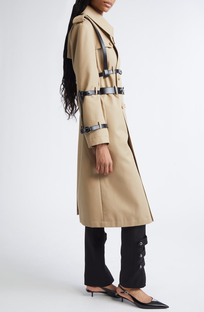 Coperni Multibelt Trench Coat, Alternate, color, Beige