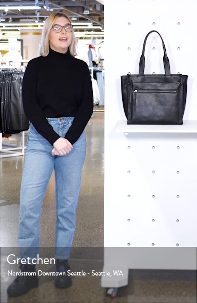 Finn Pebbled Leather Tote, sales video thumbnail